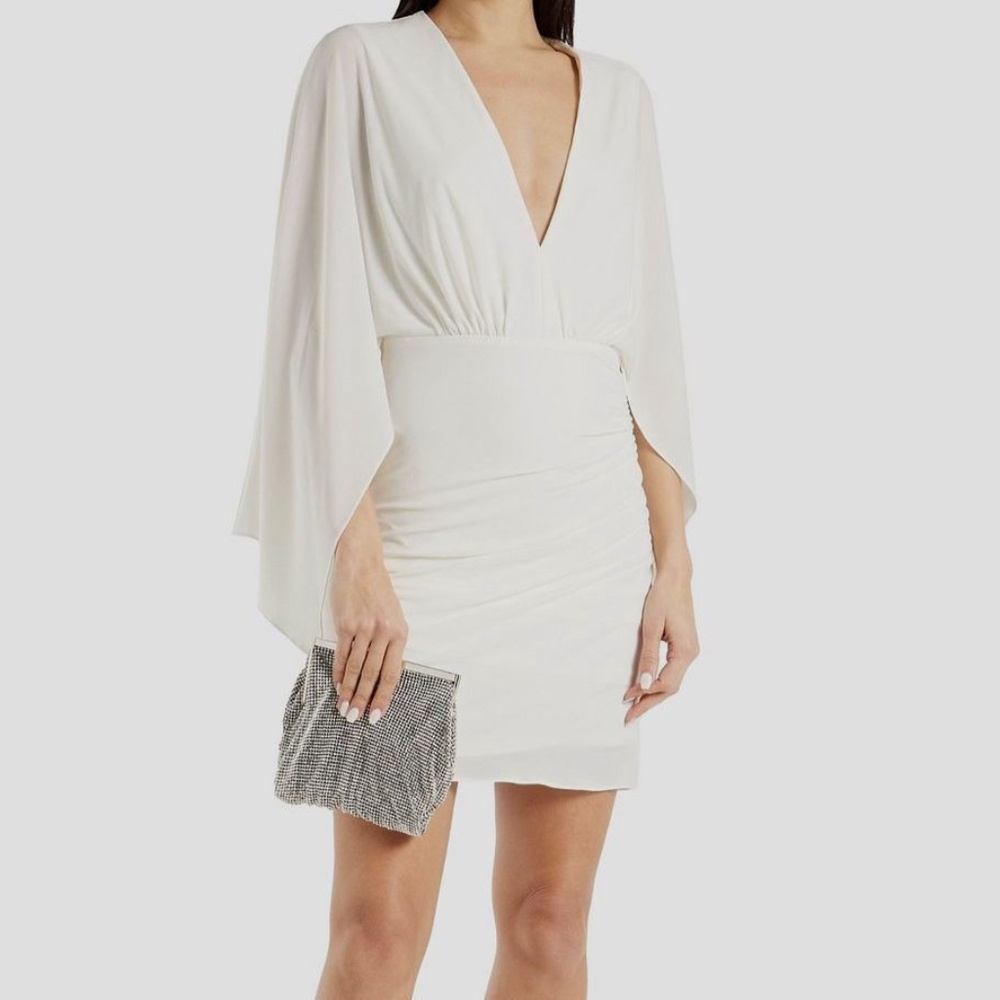 Halston Oaklyn white mini bridal dress size 8